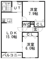 シャイニングコート　クリビアIIの物件間取画像